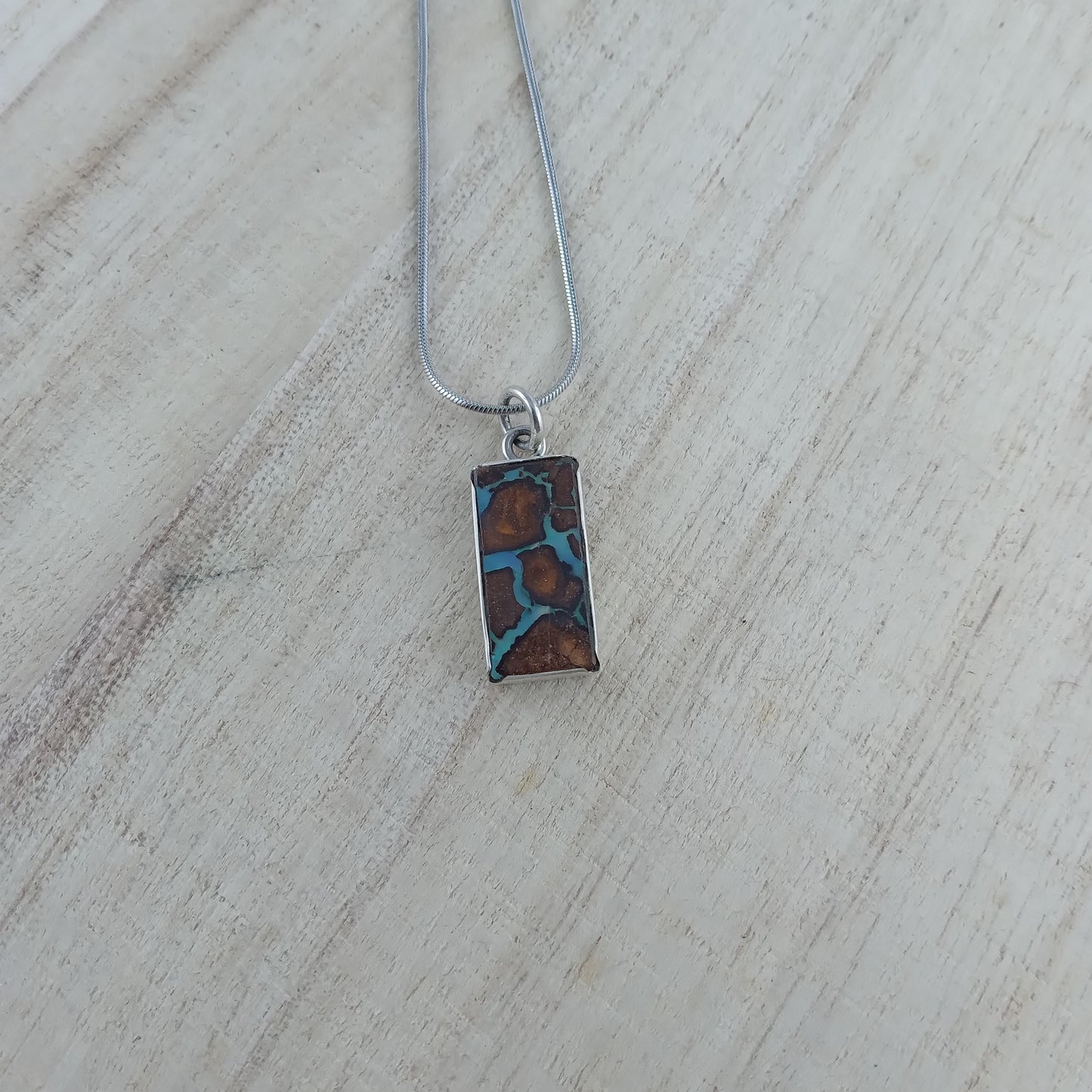 Anhänger mit Boulderopal (925er Silber)