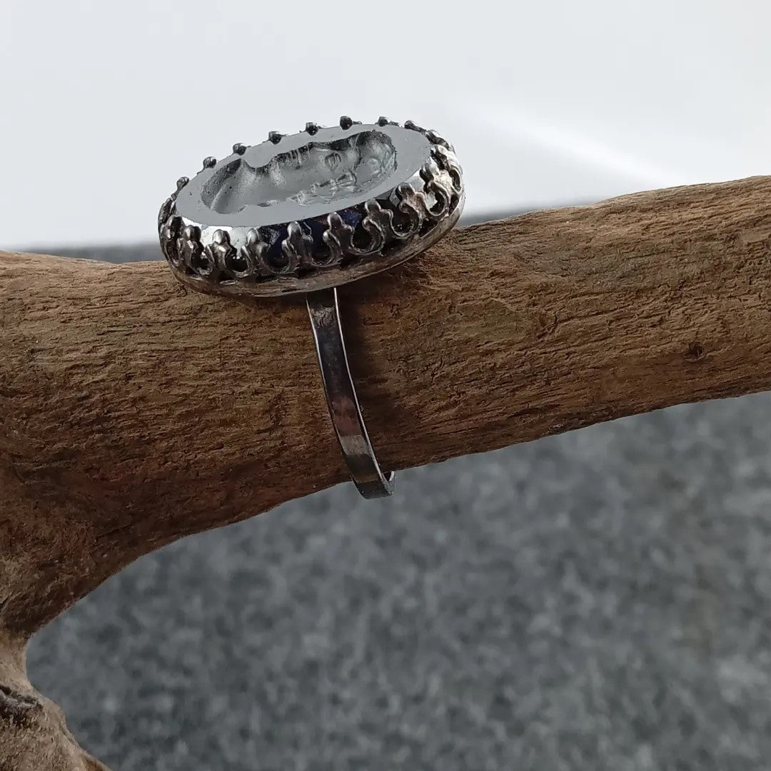 Silberring mit Gemme (925er Silber)