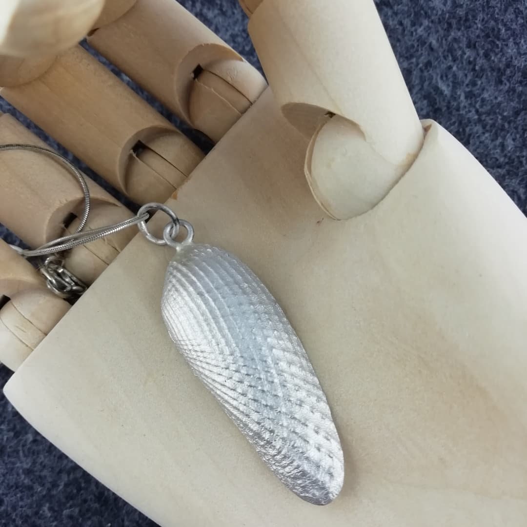Beautiful necklace with a shell made of 925 silver